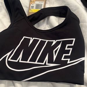 Nike small black & white sports bra